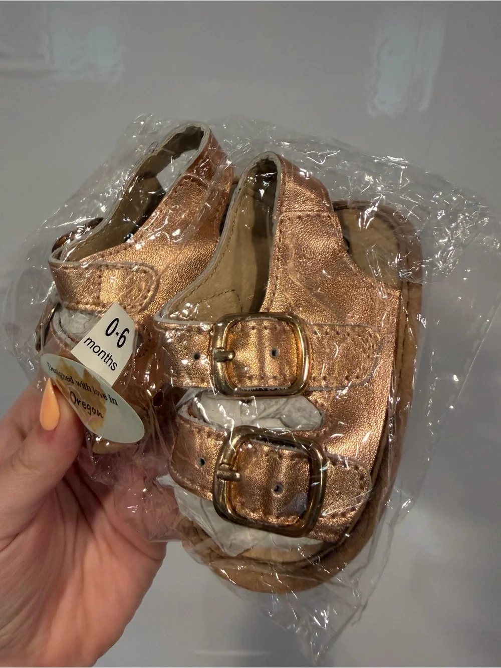 Baby Metallic Bronze Sandal - 0-6 Months